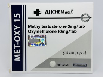 MET-OXY 15, 50 таб, 15 мг/таб (AllChem Asia) Метилтестостерон + Оксиметолон