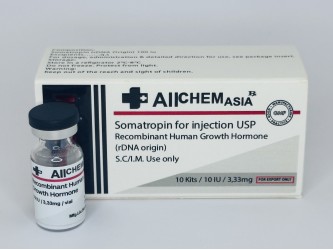 Somatropin, 1 флакон, 10 ме/фл (AllChem Asia) Соматропин, Гормон роста
